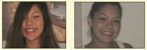 The image features a split-screen with two photographs of a person, likely for comparison or to showcase different expressions.